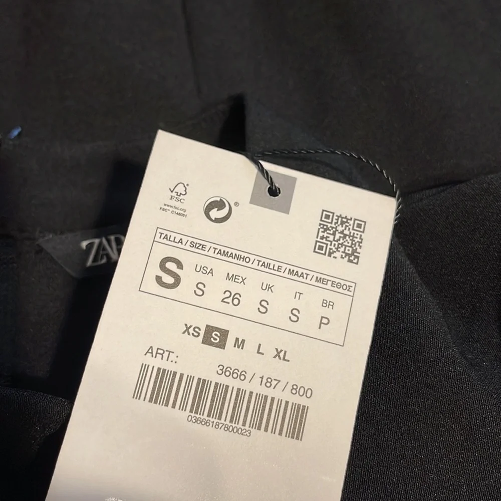 Zara NWT long puffed sleeve mini dress,sz.S - Picture 5 of 5